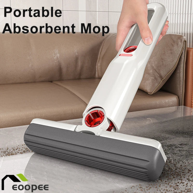 Raaziq Mall® SqueezePro Mini Folding Mop with Self-Squeezing Sponge