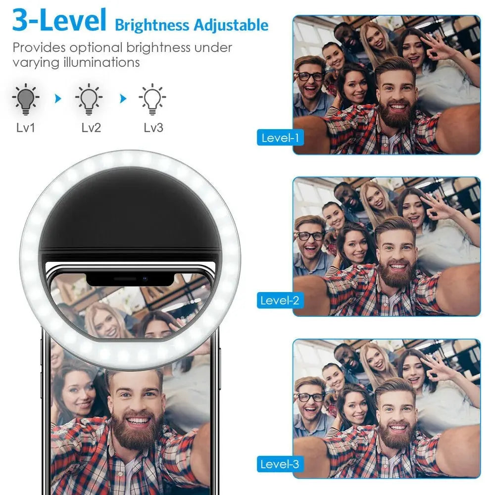 Raaziq Mall® Portable LED Selfie Ring Light for Smartphones