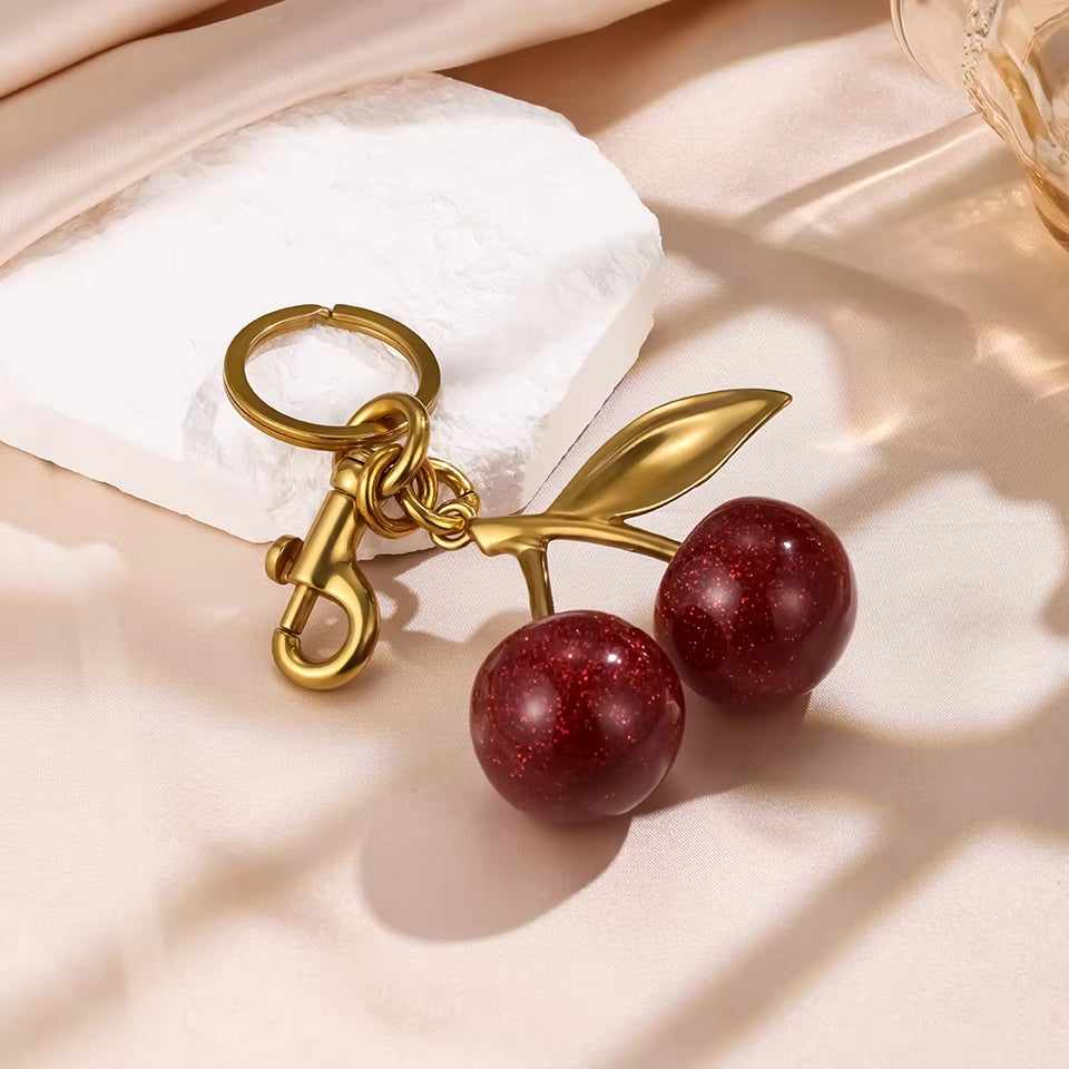 Raaziq Mall® Best COACH Cherry charm Keychain || Cute Fruit Bag Charm & Gift