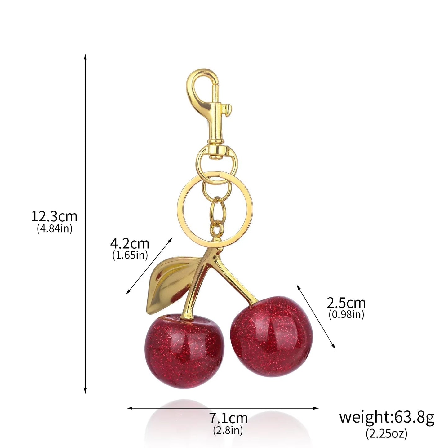 Raaziq Mall® Best COACH Cherry charm Keychain || Cute Fruit Bag Charm & Gift