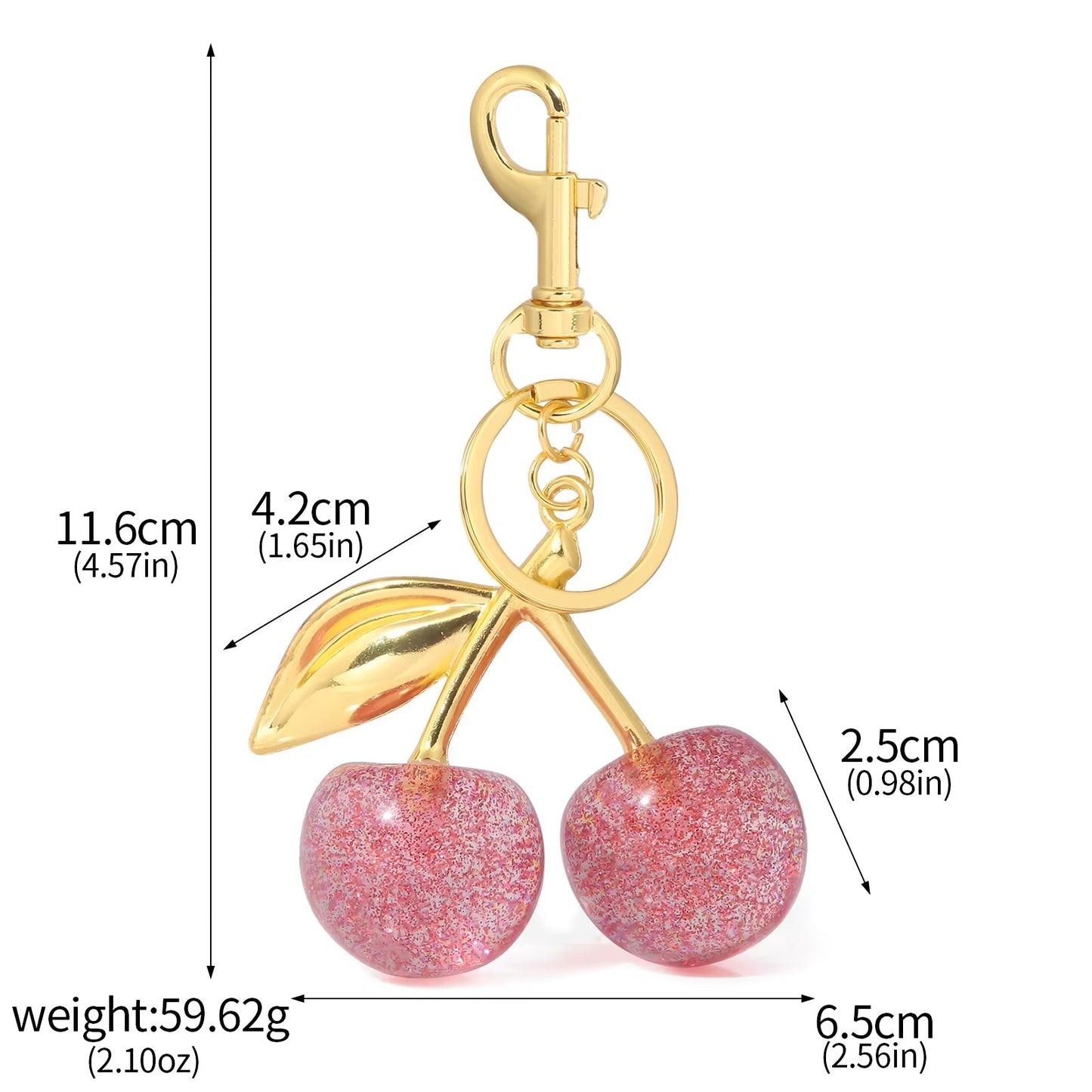 Raaziq Mall® Best COACH Cherry charm Keychain || Cute Fruit Bag Charm & Gift